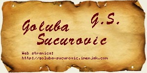 Goluba Šućurović vizit kartica